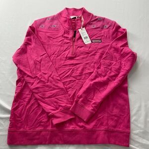 Vineyard Vines Whale Embroidered Shep Shirt Raspberry Rose Pink XL 2K0575-657-XL
